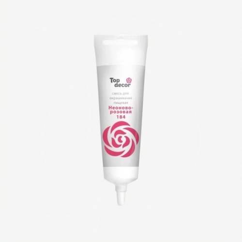 Краситель пищевой гелевый водорастворимый Top Decor "Неоново-розовый" 100 г hk69676